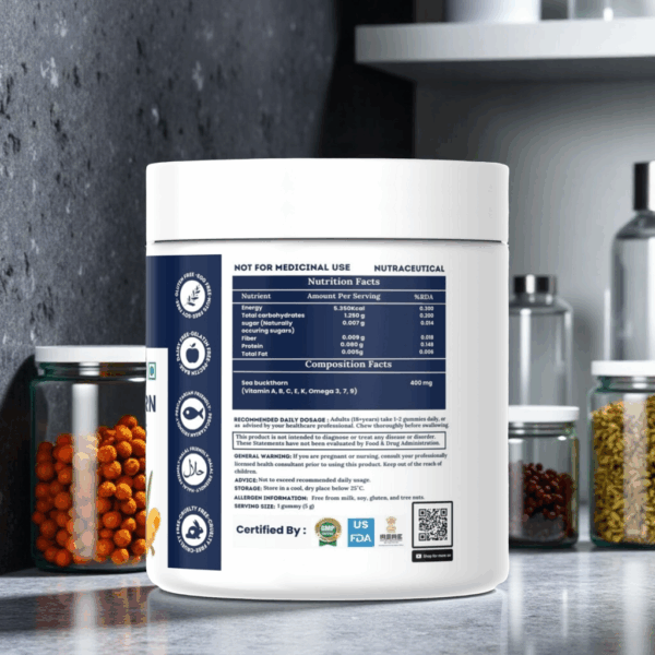 Sea Buckthorn Gummies – Immunity, Skin & Heart Health Support