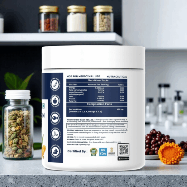 Sea Buckthorn Gummies – Immunity, Skin & Heart Health Support