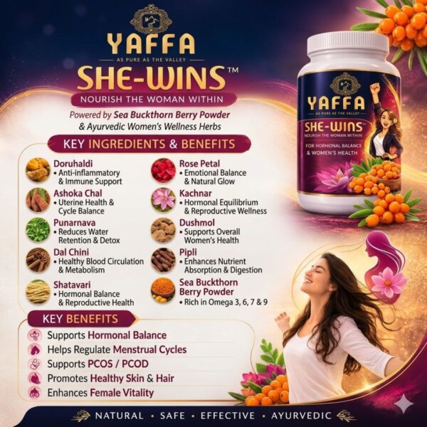 YAFFA SHE-WINS™ – Ayurvedic Women’s Wellness Formula for PCOS/PCOD